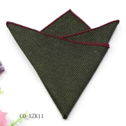 Solid Striped Brown Pocket Square 23CM Cotton Men's Suit Handkerchief Groom Host Hanky Wedding Party Chest Tie Suit Accessories