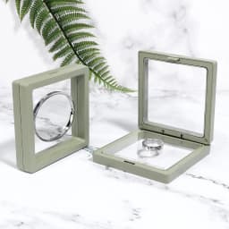 Transparent PE Floating Frame Display Case Jewelry Earring Antioxidant Storage Box Gifts Elastic Film Dustproof Packaging Box