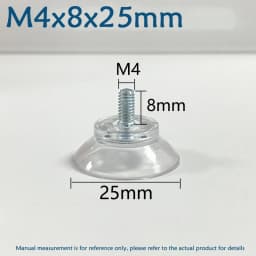 M4 M5 M6 M8 Transparent Suckers With Screw PVC Plastic Sucker Pad Holder Turn Nut Glass Table Tops Storage Tool Hooks