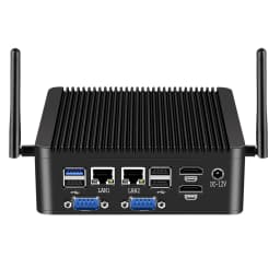 Industrial Mini PC Intel Pentium J5040 4xCOM 8xUSB 2xLAN 2xHDMI SIM Slot MPCIe WiFi 4G LTE GPIO LVDS Win11/10 Linux TPM2.0