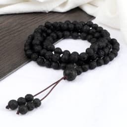 108 Mala Black White Onyx Stone Beads Bracelets & Necklace Men Natural Lava Stone Strech bracelets Women Charm Amazonite Jewelry