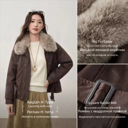 SENTUBILA Women Winter 90% White Duck Down Jacket 2026 Office Ladies Commuter Warm Faux Fur Hooded Belt jacket Woman W64YD8064