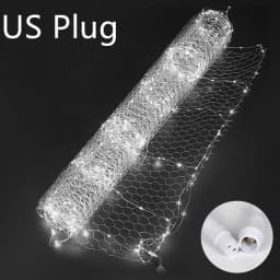 E2 Wedding Net LED String Lights 1x5/10m Roll Festival Party Hotel Ceiling Fairy Light Decorat DIY Meshes Starry Sky Rice Lamp