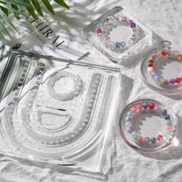 1pc Acrylic Beading Design Board Suitable Bracelet Display Stand for Jewelry Making Necklaces Crafts Tray Practical Display