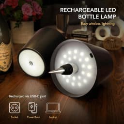 2025 LED Bottle Table Lamp Touch 3 Colors Rechargeable Portable Desktop Decoration Lamp For Bar Restaurant Camping Atmosphere De