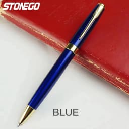 STONEGO Capless Metal Chrome Twist Ballpoint Pen , Elegant Signature Pen Gift Pens for Men Women