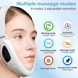 Electric V Shaped Double Chin Reducer V-Face Beauty Machine Facial Lifting Device Face Slimming Massager for Jawline Improve