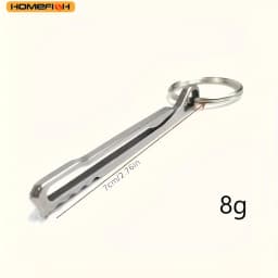HOMEFISH Outdoor EDC Multifunction Tool Wallet Stainless Steel Keychain Key Ring Clasp Carabiner Money Clip Camping Accessories