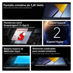 Global Version POCO Pad X1 Tablet Snapdragon 7+ Gen 3 11.2" 3:2 3.2K 144Hz Crystal-Clear Display 45W Turbo Charging 8850mAh