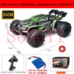 50 or 80KM/H Rc Cars 1/16 Off Drift Road 4WD with LED 2.4G Waterproof Remote Control Monster Truck for Adults and Kids Toy Gift