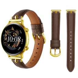 luxury Leather loop for Samsung Galaxy watch 6/5/pro/4/classic 43mm 47mm 20mm band Genuine Design bracelet Huawei Gt 2-2e strap