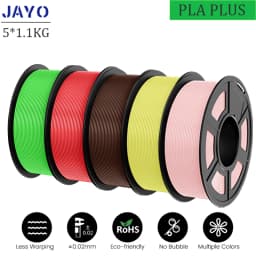 JAYO PLA Plus 3D Printer Filament 5 Rolls Filament PLA PLUS 23 Colors 1.75mm FDM 3D Printer Materials Support Free Combination