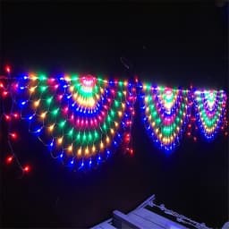 Novel Peacock Mesh Fairy Lights 8 Modes Christmas Led String Light for Birhday Party Outdoor Garden Patio WallRoof Decor Garland