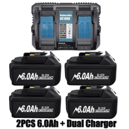 18V 6000mAh For Makita BL1830 Replacement Battery Compatible for Makita BL1830 BL1850 BL1860 BL1850B BL1840B 18V Power Tool