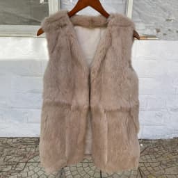 Fancy Rani Real Rabbit Fur Vest Natural Jacket For Women Fashion Leather Autumn Winter Spring Outwear High Quality
