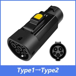 EVqiaoyi Type1 to Type2 EV Adapter 32A 7KW from SAE J1772 Pile to Type2 EV Charging Converter for EU Standard Cars