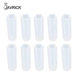 10 Pcs/Set Crystal Point Tower Epoxy Resin Mold Jewelry Pendant Silicone Mould DIY Crafts Ornaments Home Decorations Casting