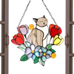 Cat Acrylic Cat On Flowers Cat S Decor For Women Men Hang Ornaments For Patio Living Room Workplace