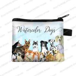 Cute Pug Dog Pattern Coin Purses Women Lovely Pet Animal Mini Wallet Ladies Key Credit Card Bag Small Lipstick Bags Gift