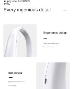 1PC Fan 1200mAh New Mini Neck Portable No Bladeless Hanging Neck Rechargeable Air Cooler 3 Speed Mini Summer Sport Fan