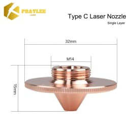 Praylee All Types Laser Nozzles Single/Double Layers Dia.28/D32mm for Raytools Precitec WSX HSG Bodor HANS Fiber Cutting Machine
