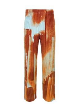 Miyake Pleated Men's Pants, High-quality Dyed Printed Casual Versatile and Fashionable Straight Leg Pants