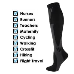 Running Compression Socks Stockings 20-30 mmhg Men Women Sports Socks for Marathon Cycling Football Varicose Veins