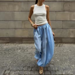 Talenza Women's Fashion Casual Pants Elegant Solid Patchwork Loose Long Pants Vintage Summer Commuter High Street Female Pants
