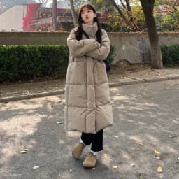Trendy Women's Winter Jacket Durable Cotton down Coat Mid-Length Bread Style College Fashion Outerwear Korean Straight Cut
