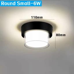 Square Outdoor LED Ceiling Lamp Surface Mounted Waterproof Sconces Bathroom Porch Garden Exterior Wall Lighting Fixture 110/220V