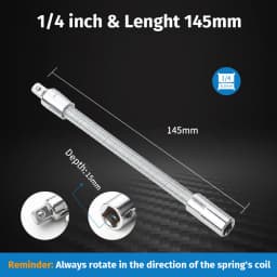 1/3pcs Flexible Shaft Drive Socket Extension Bar High Torque Ratchet Wrench Post Extension Rod 1/4 3/8 1/2 Conversion Head