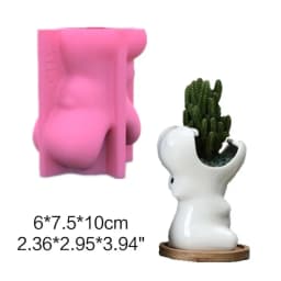 3D Animal Flowerpot Pen Holder UV Crystal Epoxy Mold Elephant Cement Plaster Clay Resin Silicone Mould DIY Crafts Casting Mold