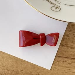Korea France color small bow bangs clip red duck beak clip side broken hair clip French girl heart