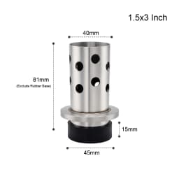 Professional Casting Flask with Rubber Base Perforated Stainless Steel Cylinder for Lost Wax Making Mold Jewelry Tools