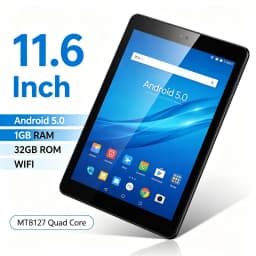 11.6 Inch T10 Android 5.0 RAM 1GB ROM 32GB Dual Camera USB 3.0 WIFI Mini HDMI-Compatible Tablet PC RCT6513 MT8127 Quad Core