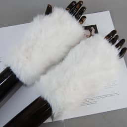 Hot Sale Winter Women Natural Real Rex Rabbit Fur Gloves Good Elastic Knitted Rabbit Fur Mittens Lady Real Rex Rabbit Fur Gloves