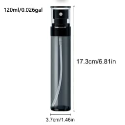 Clear Refillable Spray Bottles with Lids- Portable Fine Mist Travel Size for Toner, Essential Oil, Moisturizer- Empty Cosmetic C