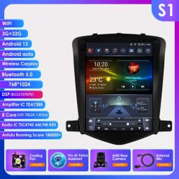 9.7'inch 2Din Carplay Android 13 Car Radio For Chevrolet Cruze J300 2008-2012 Multimedia Navi GPS Head Unit Stereo BT 4G Player