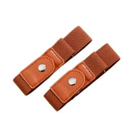 2pcs No Buckle Stretch Belt for Women Men Girls Boys Junior Jeans Pants Comfortable Buckle Free Invisible Elastic Waist Belt