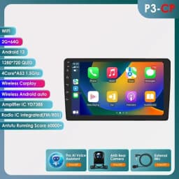 Hizpo CarPlay Android 14 Auto Radio for For Audi A4 B6 B7 S4 RS4 1999-2008 Seat Exeo 4G Car Multimedia GPS 2din Autoradio System
