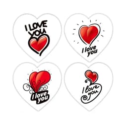 50-500 Labels Love Rainbow Sticker Heart Shape Scrapbooking Gift Packaging Party Wedding Valentine's Day Stationery Sticker
