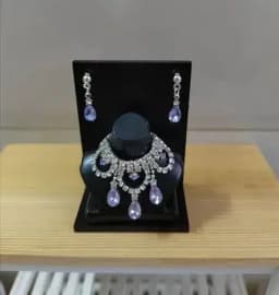 1:6 Doll Mini Jewelry Earring Necklace Set (including Display Rack) for Doll Decorative Toys, Doll Gift Accessories