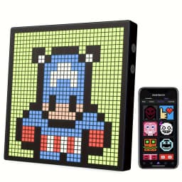 LED Pixel Display, 32x32 Programmable Pixel Art Display With APP Control, Creative Animations, Fun Text And Digital Clock, Gamin