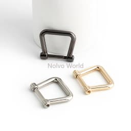 4/20/100PCS Metal Removable Shackle Screw Clasp For DIY Leather Craft Bags Strap Webbing D Ring Buckle With Screws Accessories