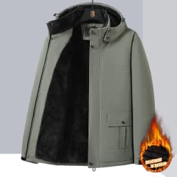 Big Size Winter Jacket Men Hooded Zip Up Padding Male Waterproof Padded Coat Fur Fleece-lined Warm Thick Windbreaker Plus 10XL
