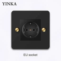YINKA Stainless Steel Light Switch with Copper Toggle, Durable Modern Metal Wall Switch for Home, Single/Double/Triple Options
