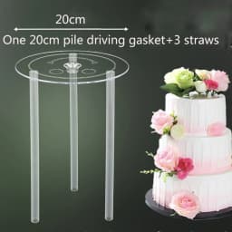 3Pcs Cake Boards Cake Dowels for Tiered Cakes Plastic Cake Support Rods for Wedding Cake Construction and Stacking CakeDowel Set