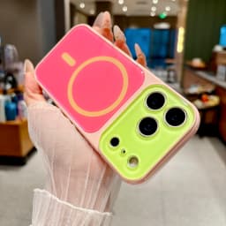 Magnetic Colorful Case For iPhone 18 17 16 15 14 Pro Max For MagSafe Crystal Glitter Back Soft Bumper Shockproof Cover