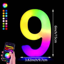 1PC Smart LED Letter Light - DIY RGB Marquee App Control Music Sync Indoor Sign Game Holiday Party Wedding Graduation Season A-Z