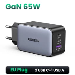 UGREEN 65W GaN Charger Quick Charge 4.0 3.0 Type C PD Fast Phone Charger USB Charger For Macbook Pro Laptop iPhone 17 15 15 Pro